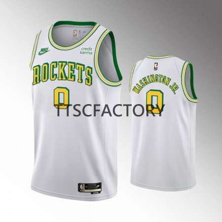 Canotte Uomo Houston Rockets TyTy Washington Jr. 0 Nike 2022-23 Classic Edition Bianco Swingman